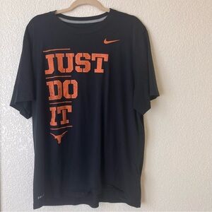 Nike Men's Black and Orange Dri Fit T-Shirt XL used good condition